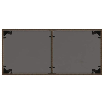 5-tlg. Garten-Essgruppe mit Kissen Braun Poly Rattan