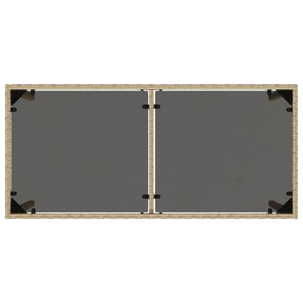5-tlg. Garten-Essgruppe mit Kissen Beige Poly Rattan