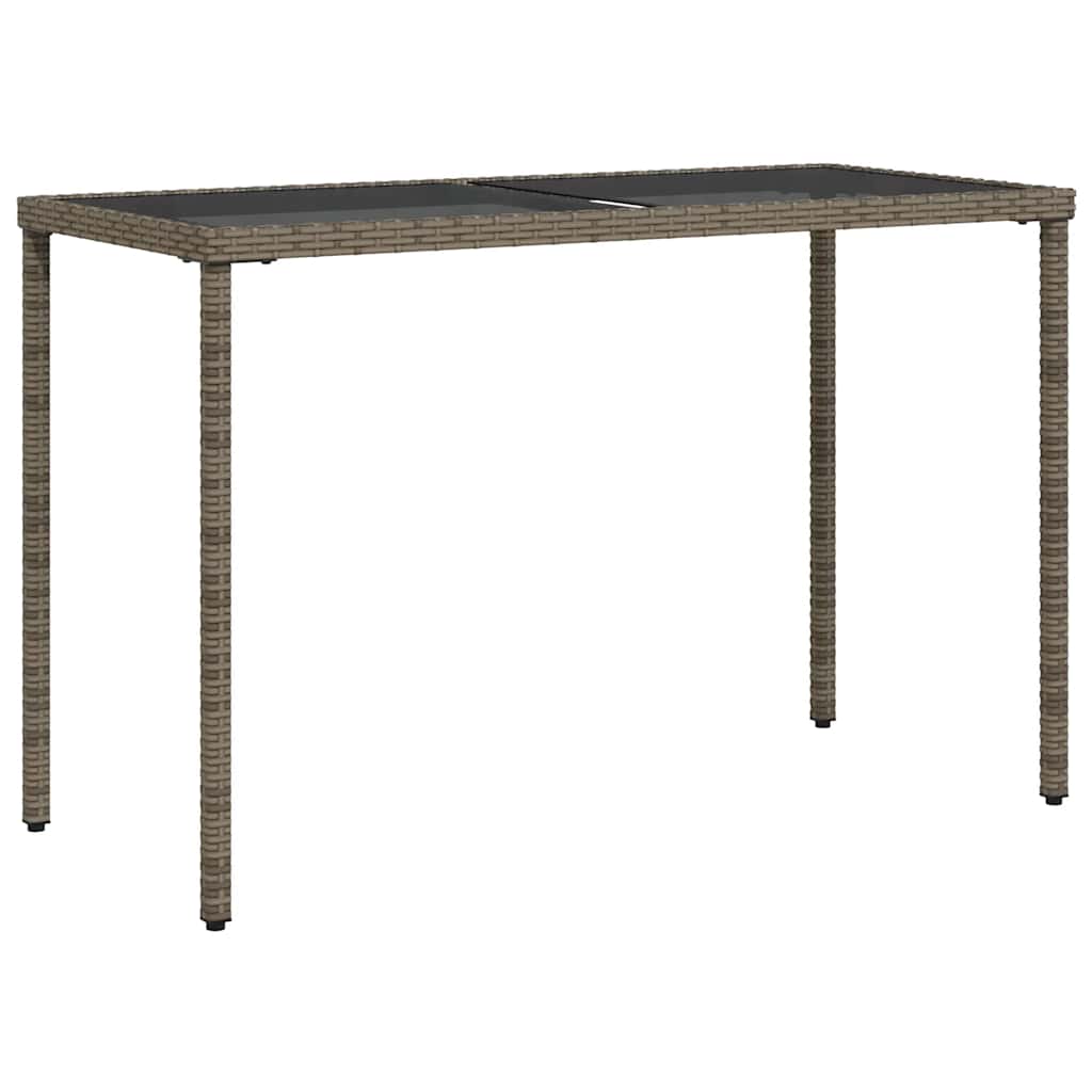 5-tlg. Garten-Essgruppe mit Kissen Grau Poly Rattan
