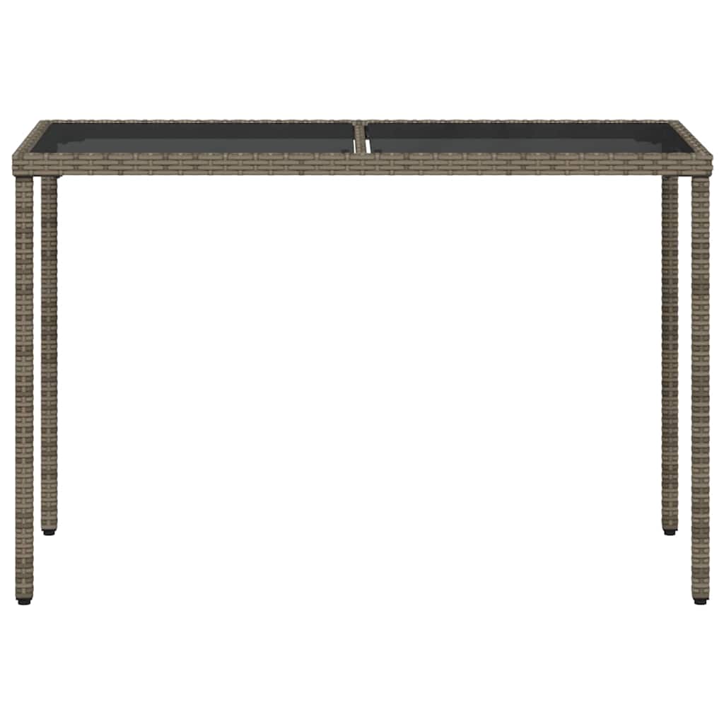 5-tlg. Garten-Essgruppe mit Kissen Grau Poly Rattan