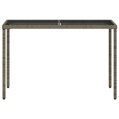 5-tlg. Garten-Essgruppe mit Kissen Grau Poly Rattan