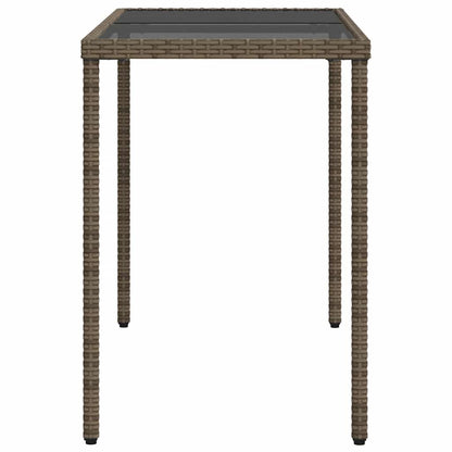 5-tlg. Garten-Essgruppe mit Kissen Grau Poly Rattan