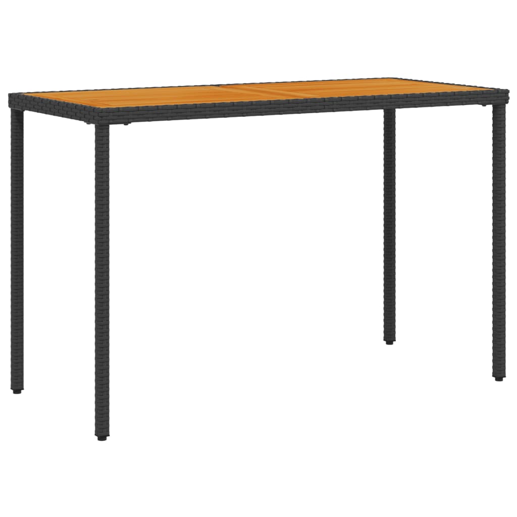 5-tlg. Garten-Essgruppe mit Kissen Schwarz Poly Rattan