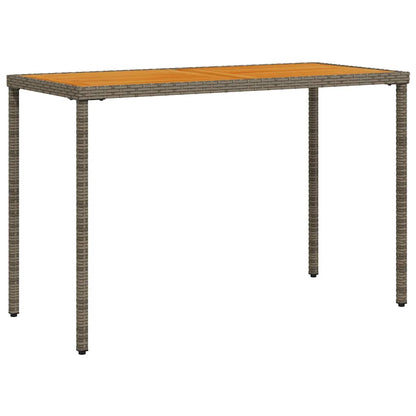 5-tlg. Garten-Essgruppe mit Kissen Grau Poly Rattan
