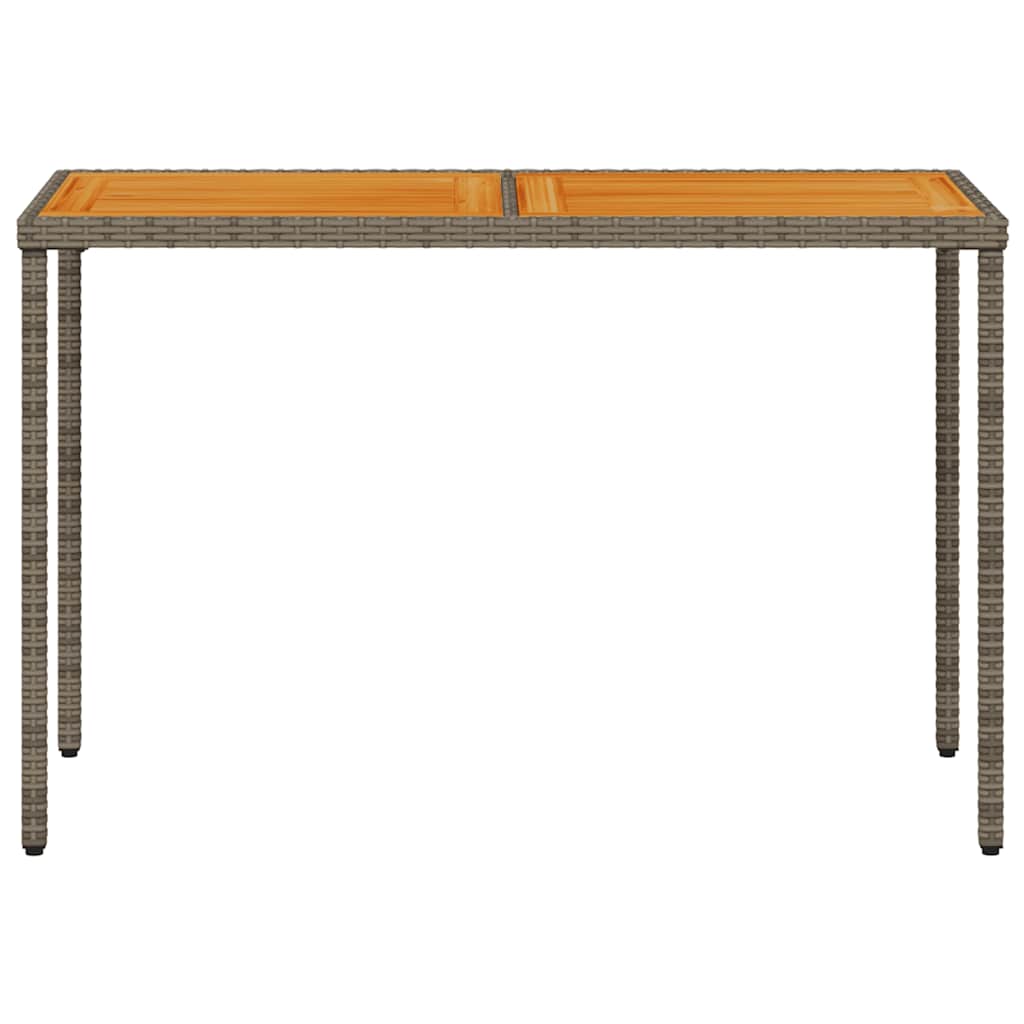 5-tlg. Garten-Essgruppe mit Kissen Grau Poly Rattan