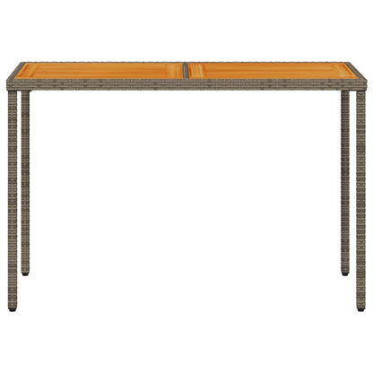 5-tlg. Garten-Essgruppe mit Kissen Grau Poly Rattan