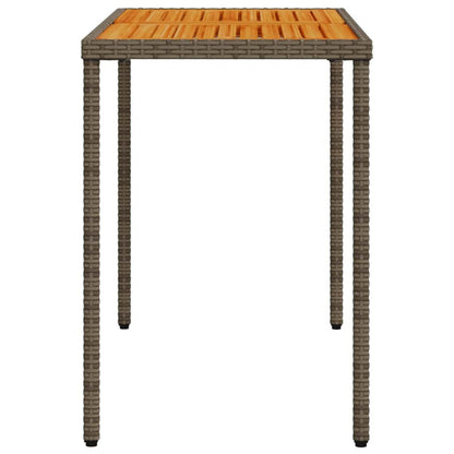 5-tlg. Garten-Essgruppe mit Kissen Grau Poly Rattan
