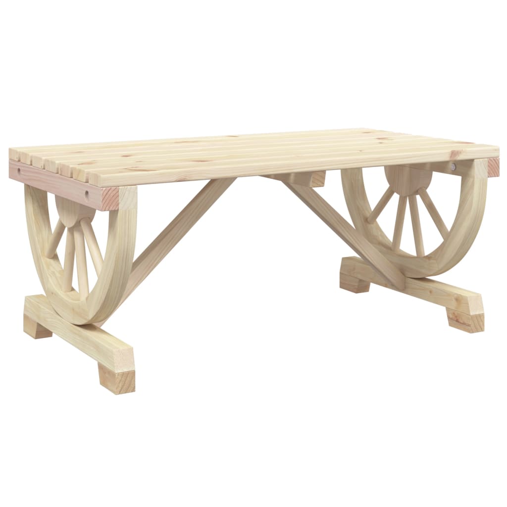 Table basse de jardin 90x50x40 cm en bois de sapin massif