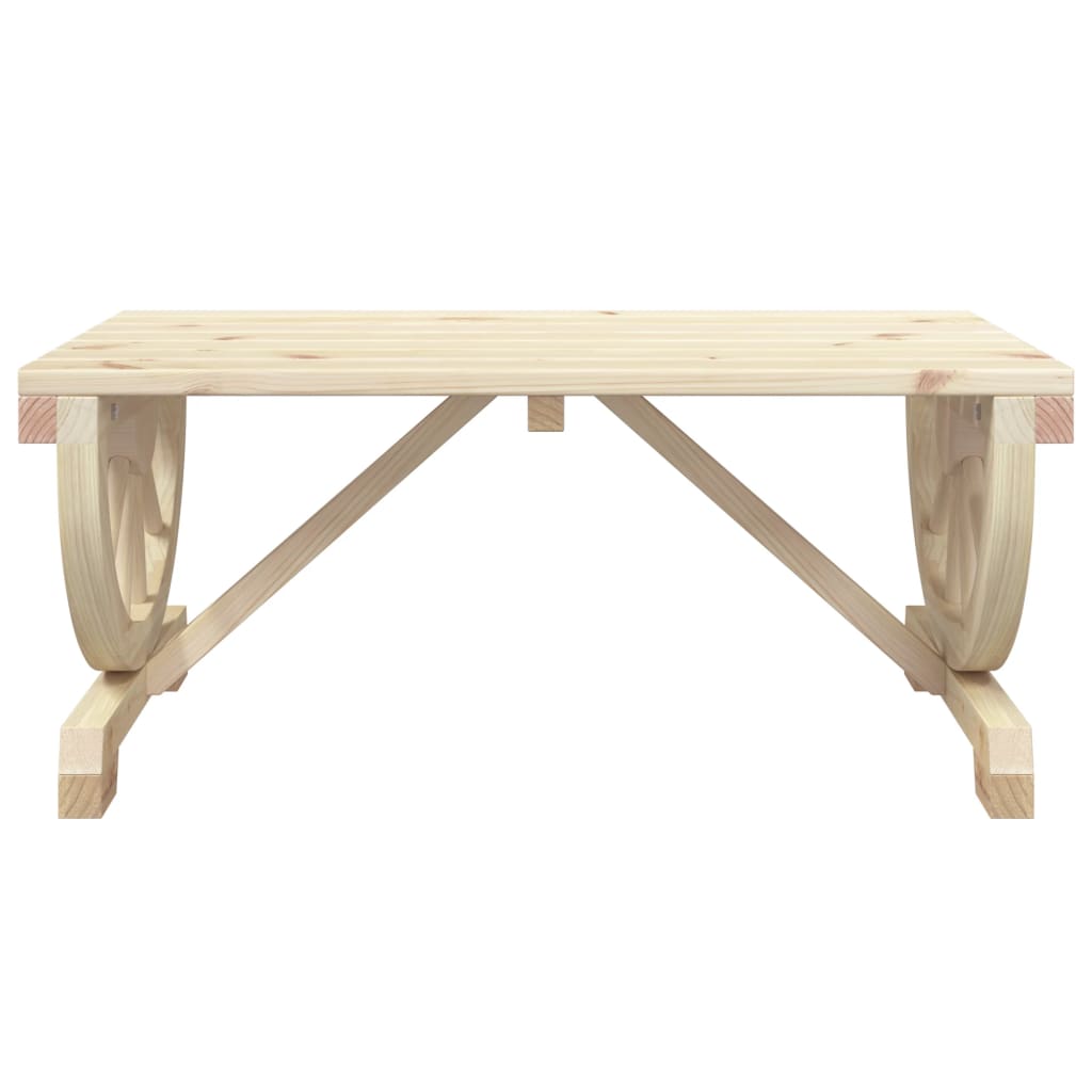 Table basse de jardin 90x50x40 cm en bois de sapin massif