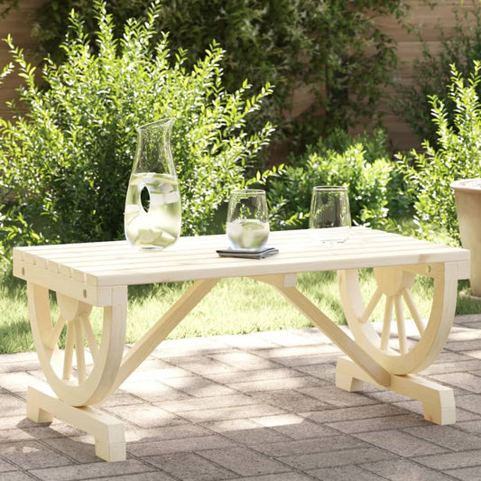 Table basse de jardin 90x50x40 cm en bois de sapin massif