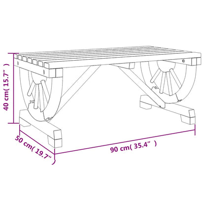Garten-Couchtisch 90x50x40 cm Massivholz Tanne