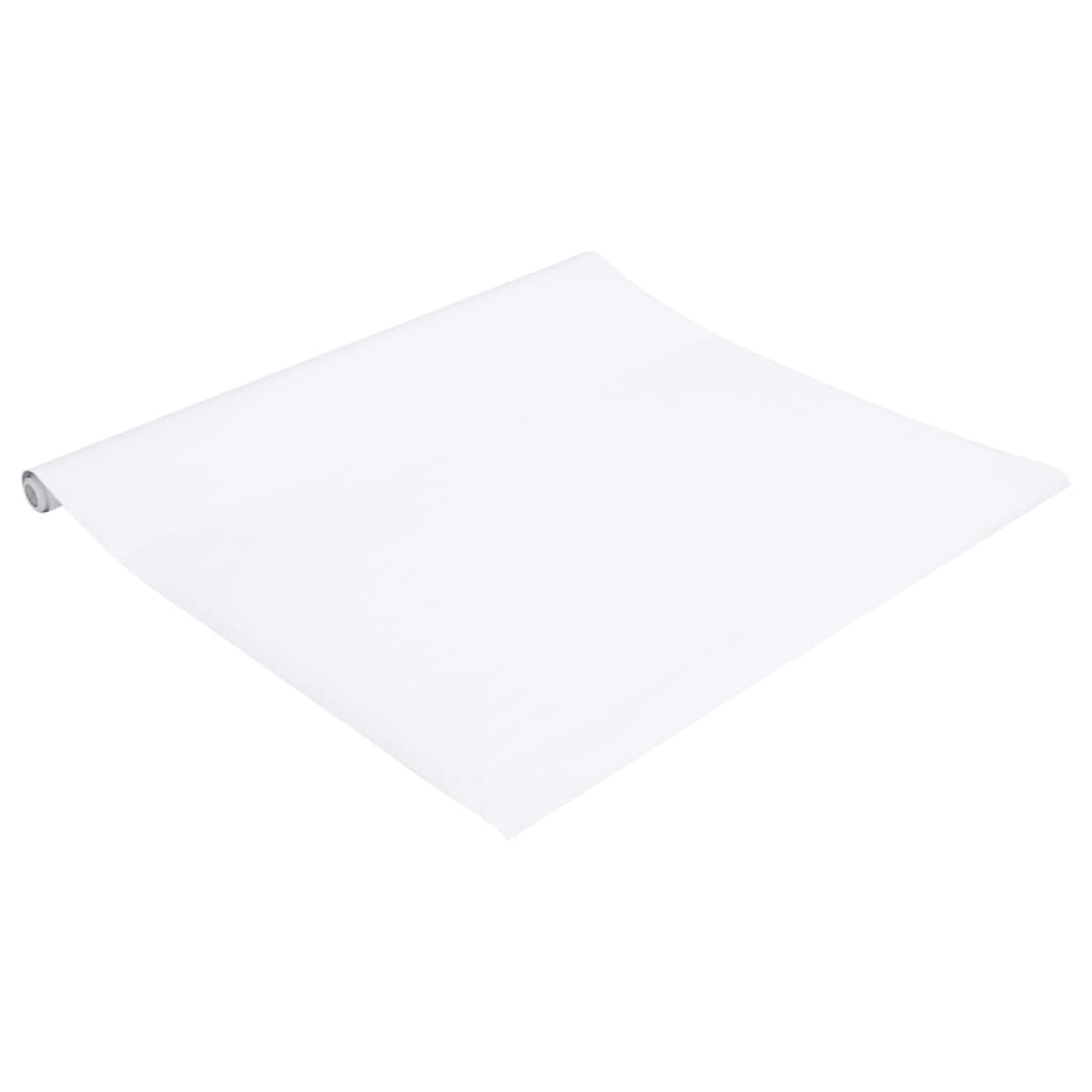 Möbelaufkleber Selbstklebend Mattweiß 90x500 cm PVC