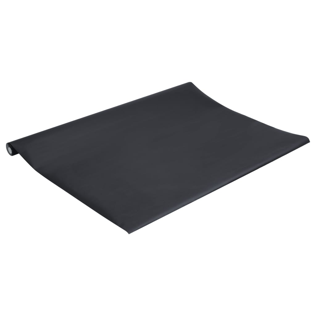 Möbelaufkleber Selbstklebend Mattschwarz 90x500 cm PVC