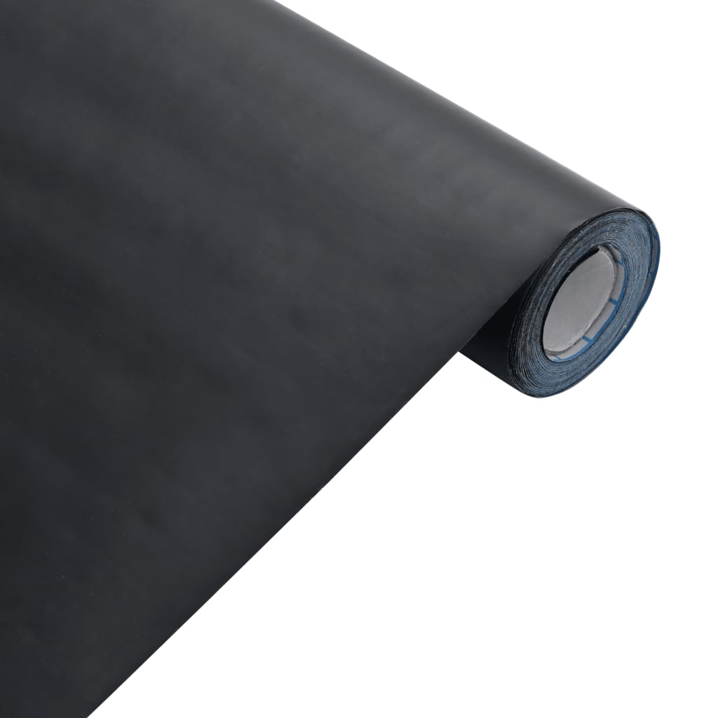 Möbelaufkleber Selbstklebend Mattschwarz 90x500 cm PVC