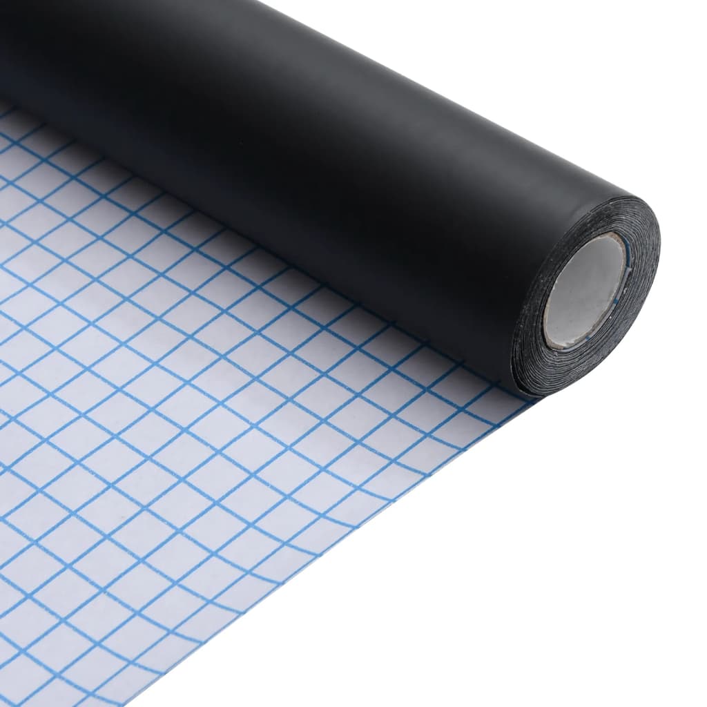 Möbelaufkleber Selbstklebend Mattschwarz 90x500 cm PVC