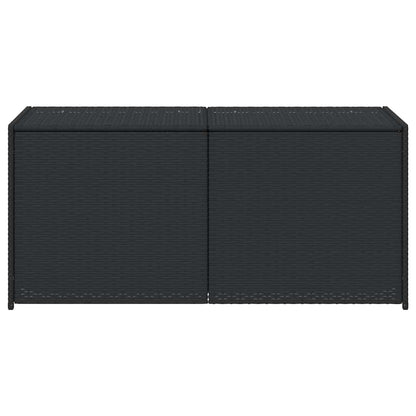 Gartentruhe Schwarz 283L Poly Rattan