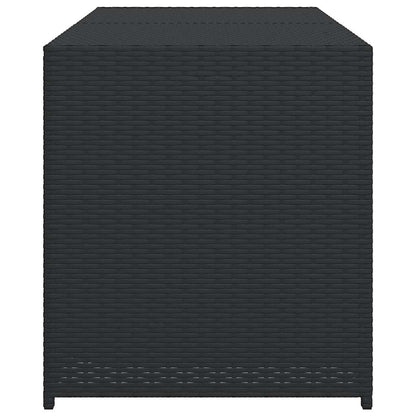 Gartentruhe Schwarz 283L Poly Rattan