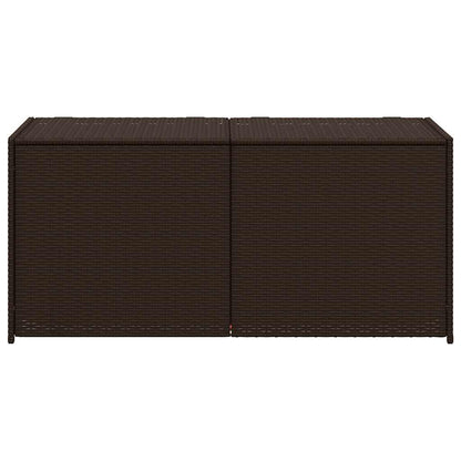 Gartentruhe Braun 283L Poly Rattan