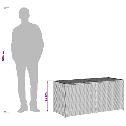 Gartentruhe Braun 283L Poly Rattan