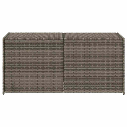 Gartentruhe Grau 283L Poly Rattan