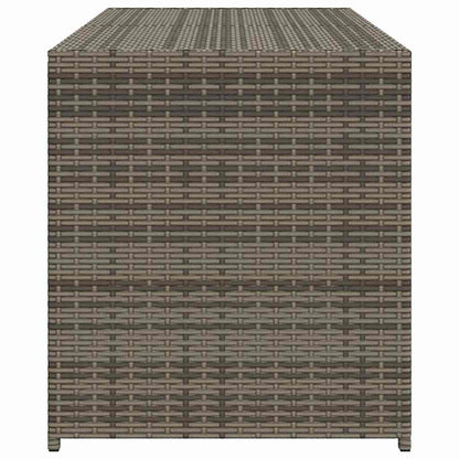Gartentruhe Grau 283L Poly Rattan