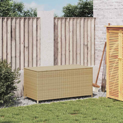 Gartentruhe Beige 190L Poly Rattan