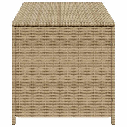 Gartentruhe Beige 190L Poly Rattan