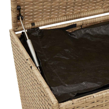 Gartentruhe Beige 190L Poly Rattan