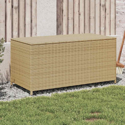 Gartentruhe Beige 190L Poly Rattan
