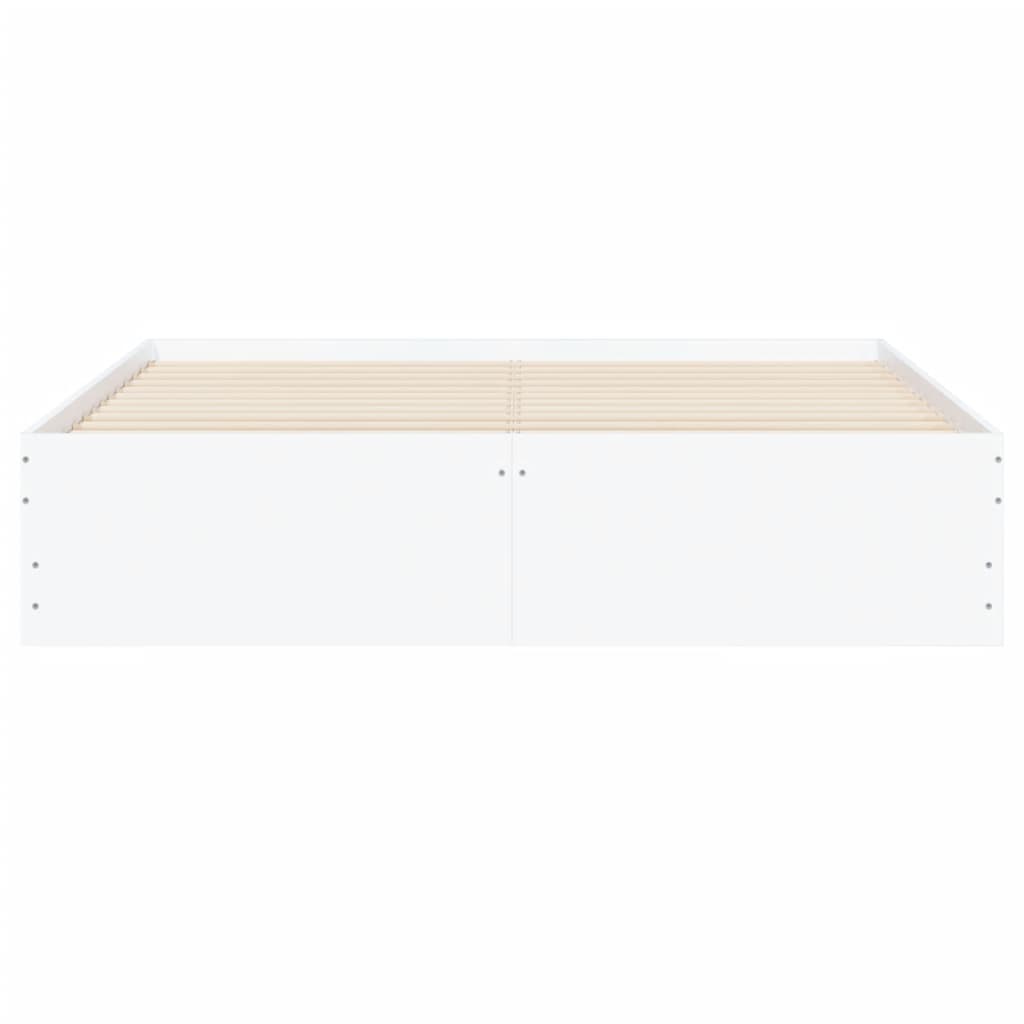 Bettgestell mit Schubladen Weiß 140x190 cm Holzwerkstoff