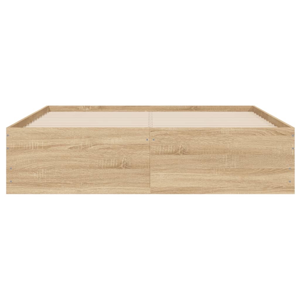 Bettgestell mit Schubladen Sonoma-Eiche 135x190cm Holzwerkstoff