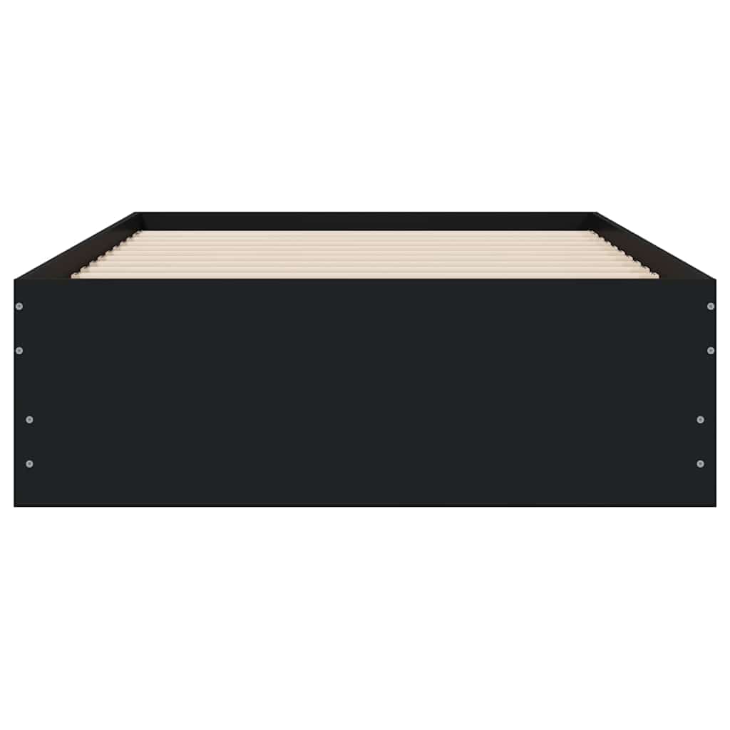 Bettgestell mit Schubladen Schwarz 90x190 cm Holzwerkstoff