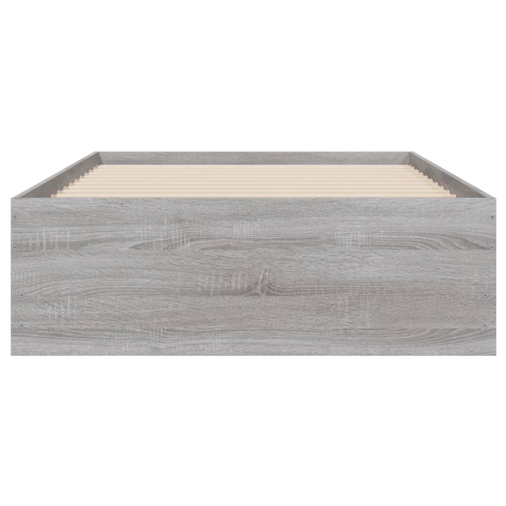 Bettgestell mit Schubladen Grau Sonoma 90x190 cm Holzwerkstoff