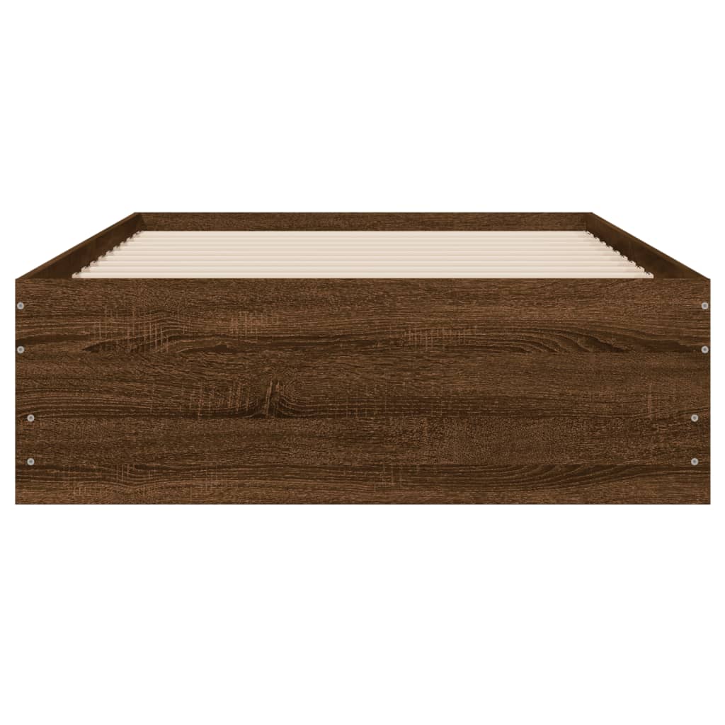 Bettgestell mit Schubladen Braun Eichen-Optik 90x190 cm