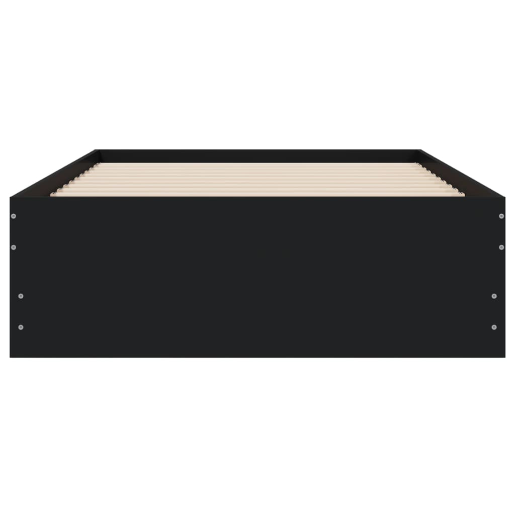 Bettgestell mit Schubladen Schwarz 75x190 cm Holzwerkstoff