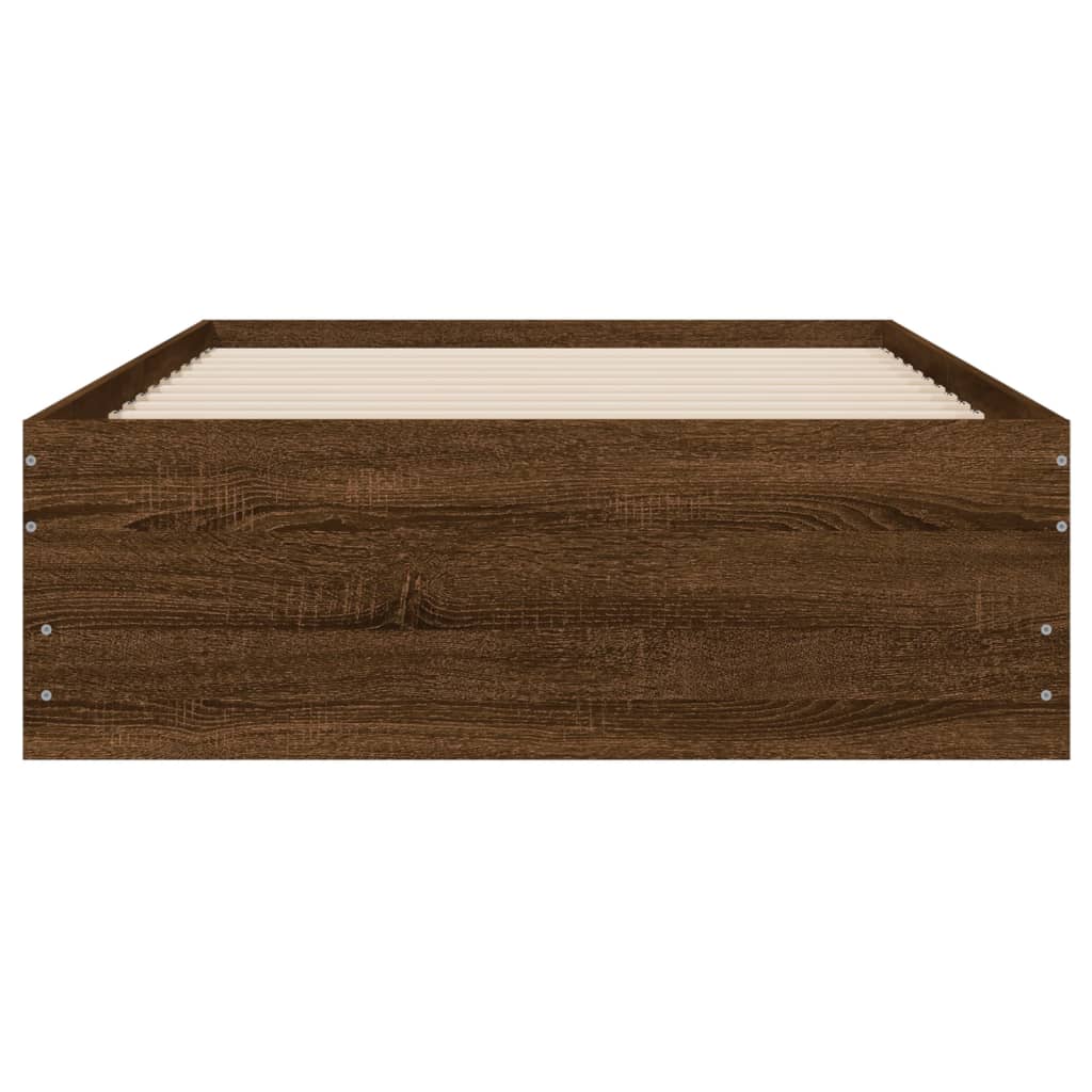Bettgestell mit Schubladen Braun Eichen-Optik 75x190 cm