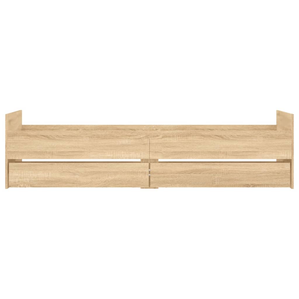 Bettgestell mit Schubladen Sonoma-Eiche 90x190 cm