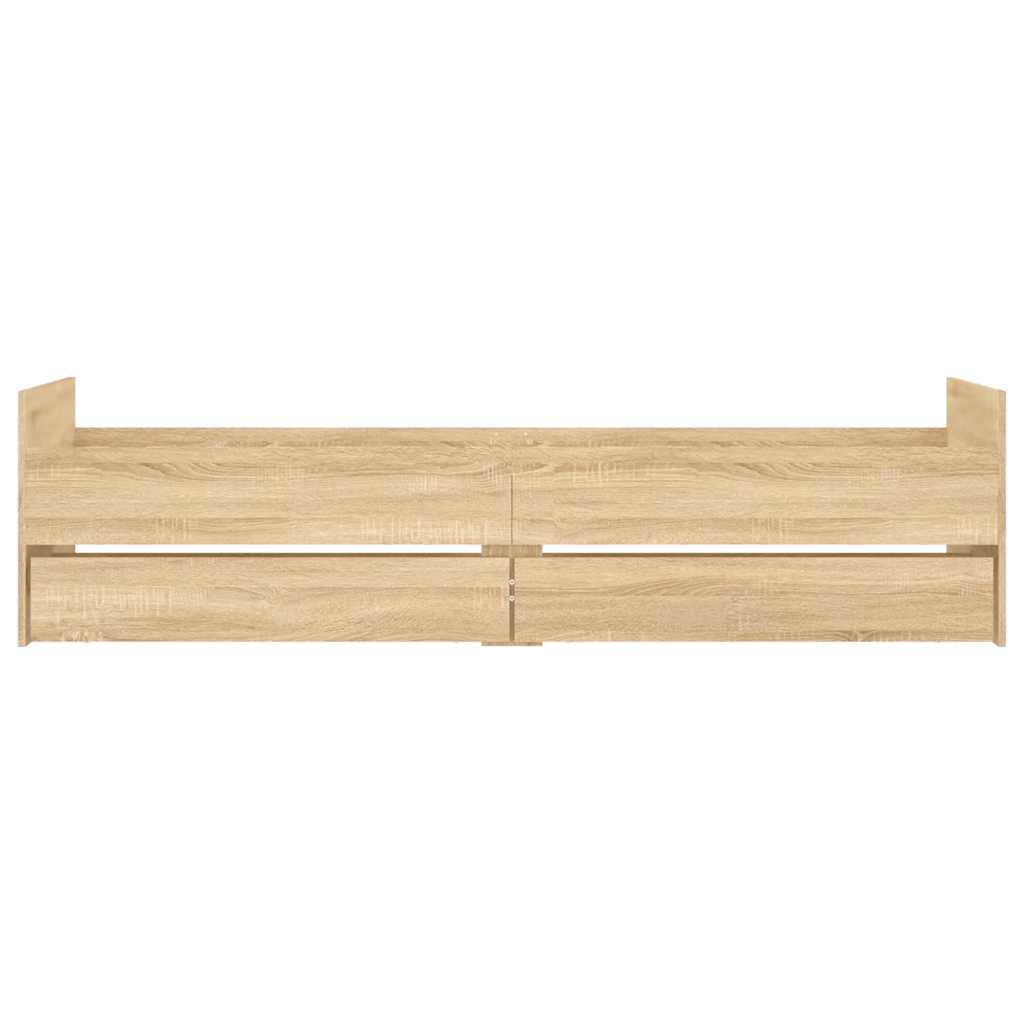 Bett mit Schubladen Sonoma-Eiche 75x190 cm