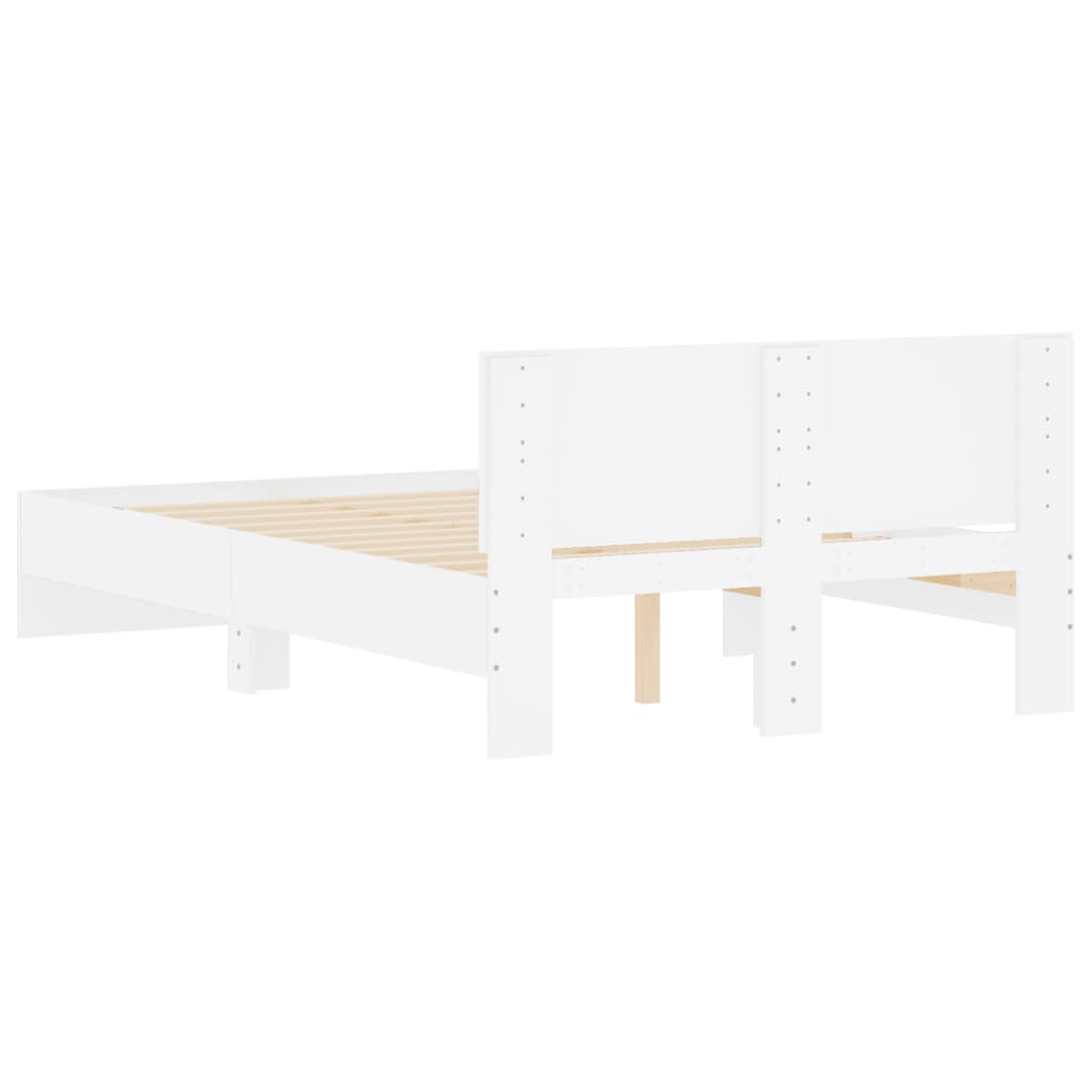 Bed frame with headboard white 120x190 cm