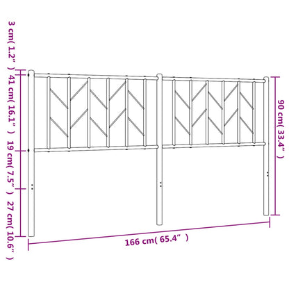 Ersatz-Kopfteil Metall Schwarz 160 cm
