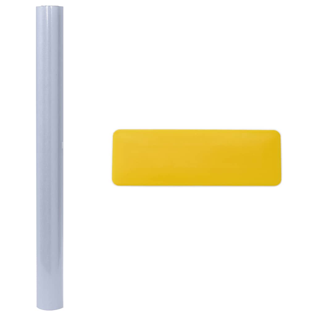 Fensterfolien 5 Stk. Statisch Mattgrau PVC