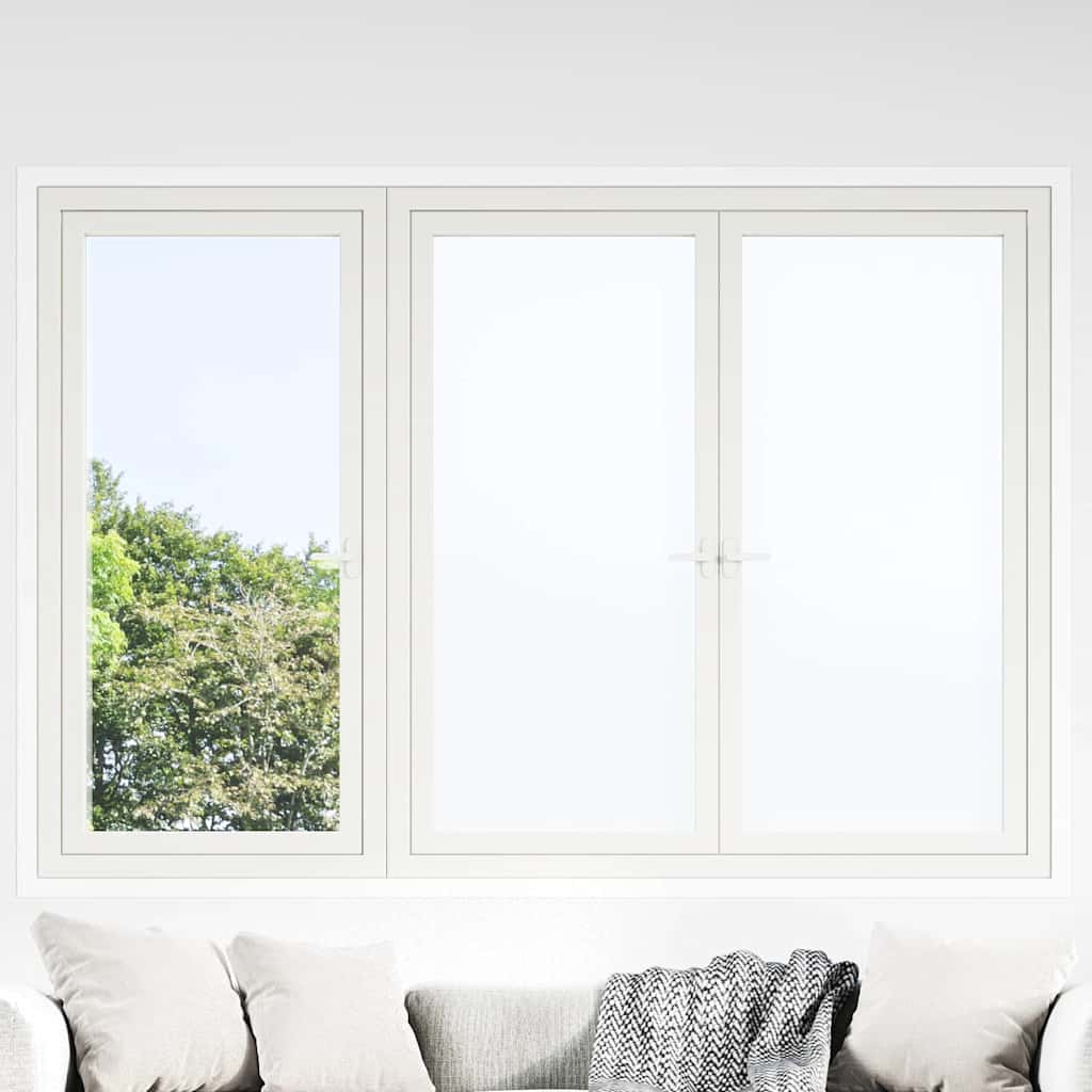Fensterfolien 3 Stk. Statisch Matt Weiß PVC