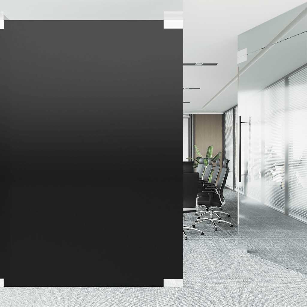 Fensterfolien 3 Stk. Statisch Matt Schwarz PVC