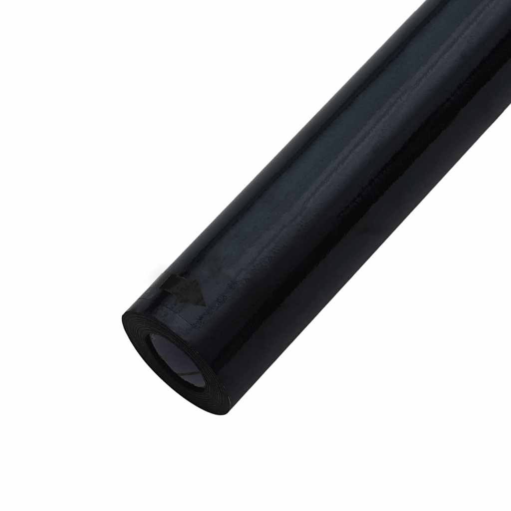 Fensterfolien 3 Stk. Statisch Matt Schwarz PVC