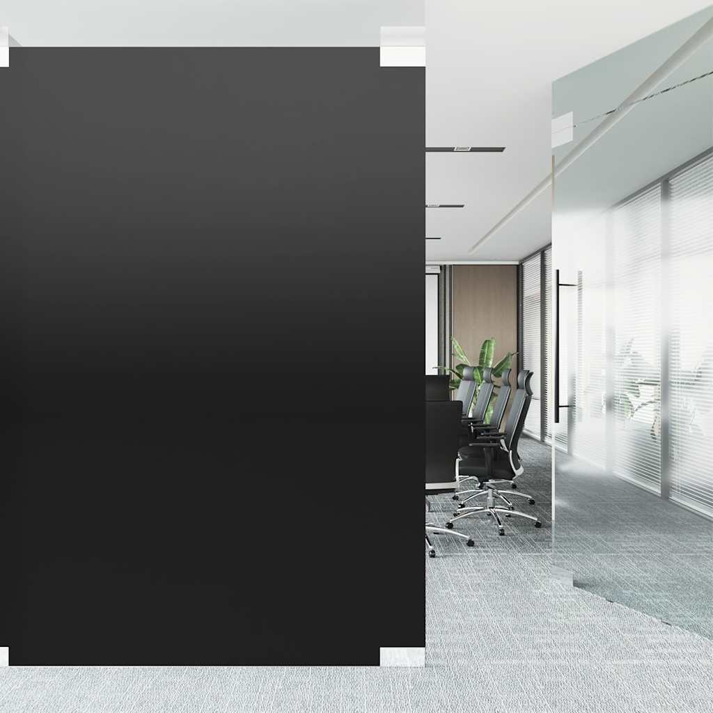 Fensterfolien 3 Stk. Statisch Matt Schwarz PVC