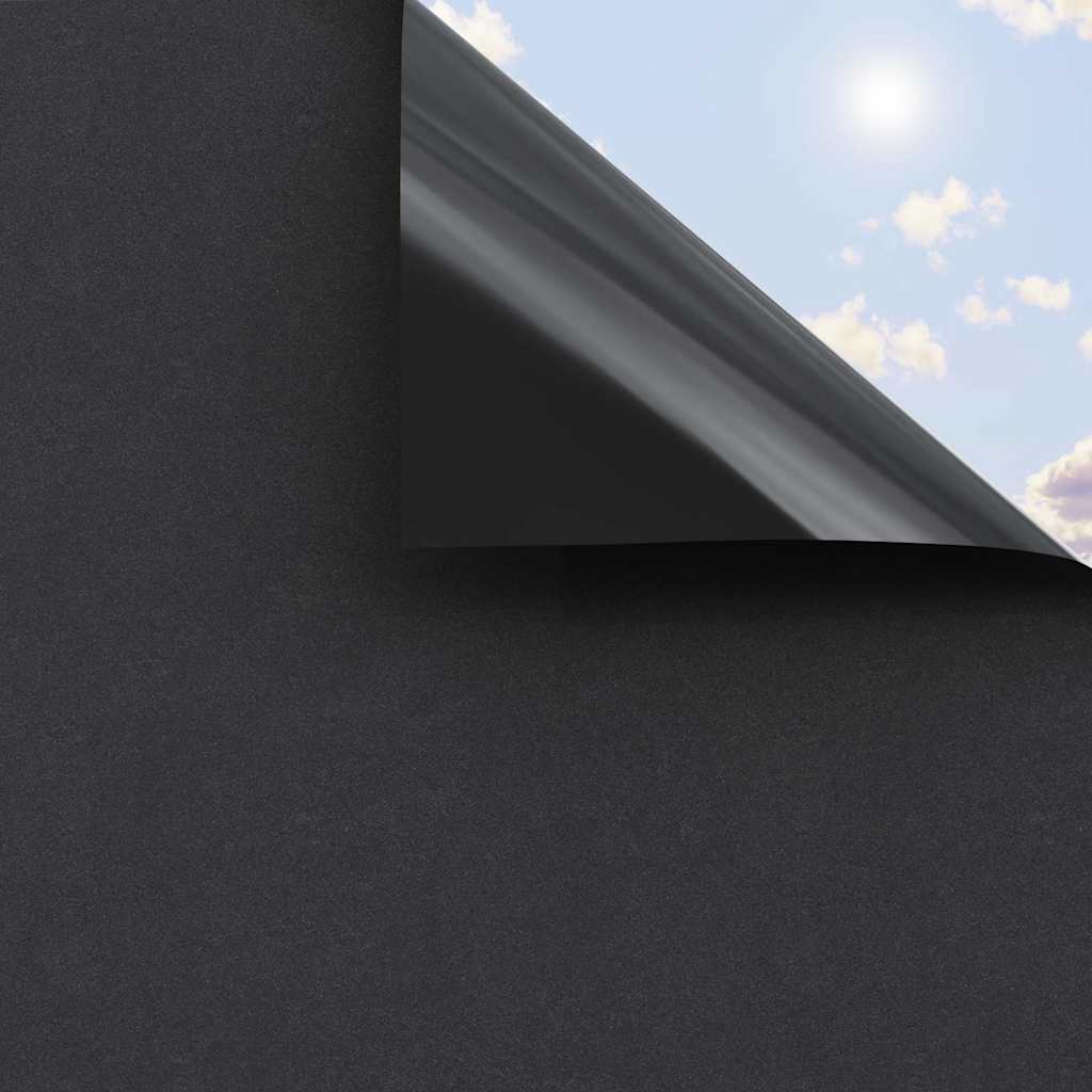 Fensterfolien 3 Stk. Statisch Matt Schwarz PVC