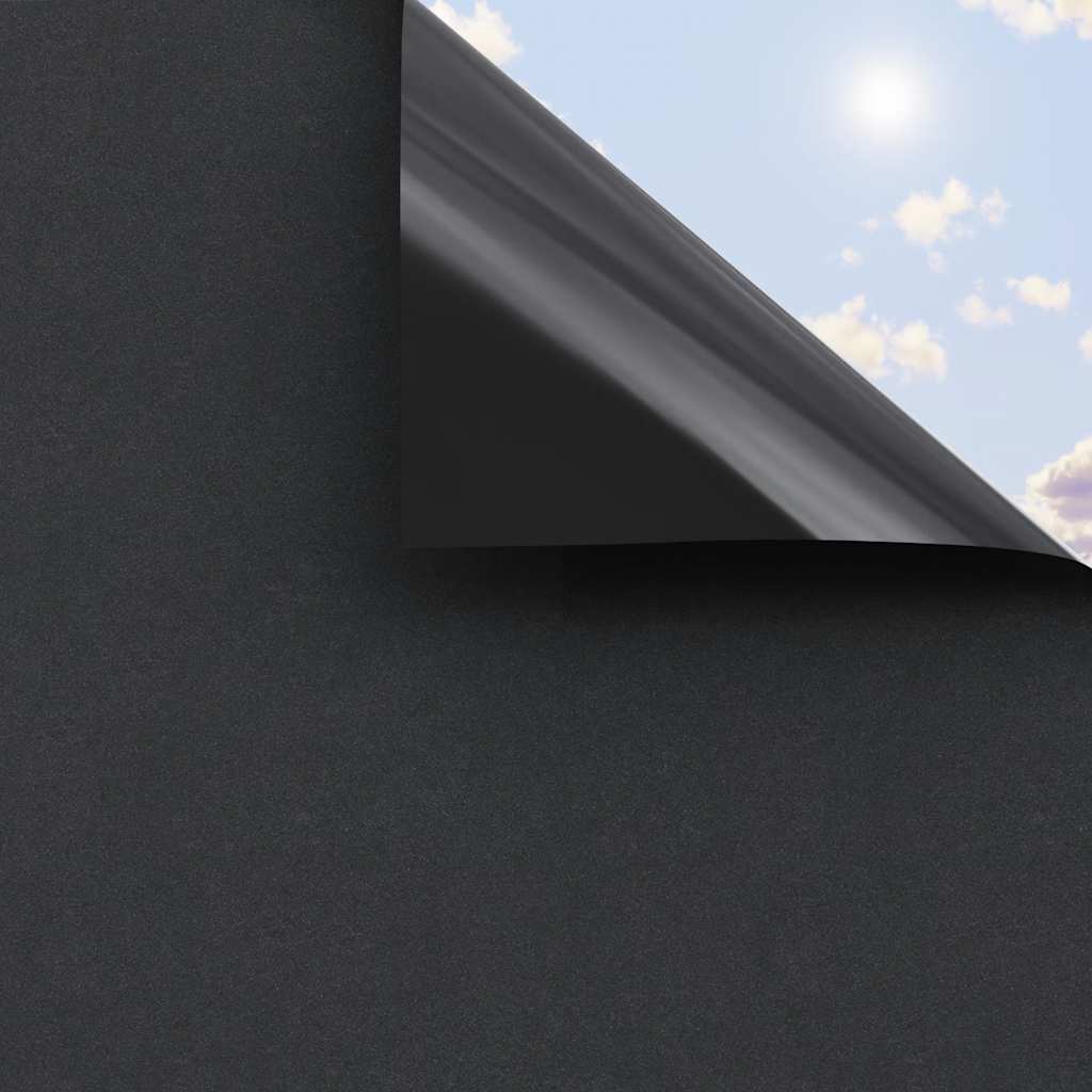 Fensterfolien 5 Stk. Statisch Matt Schwarz PVC
