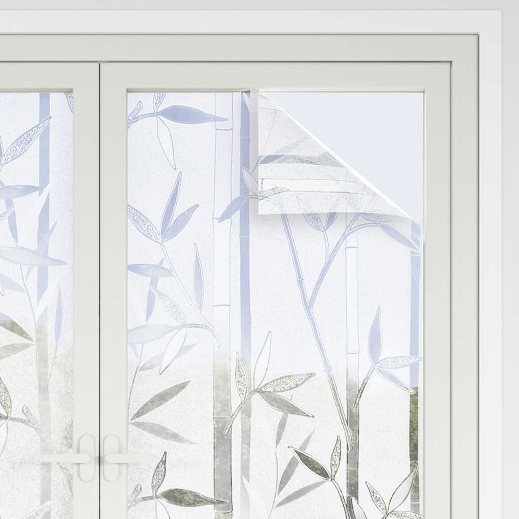Fensterfolien 2 Stk. Matt Bambus-Muster PVC