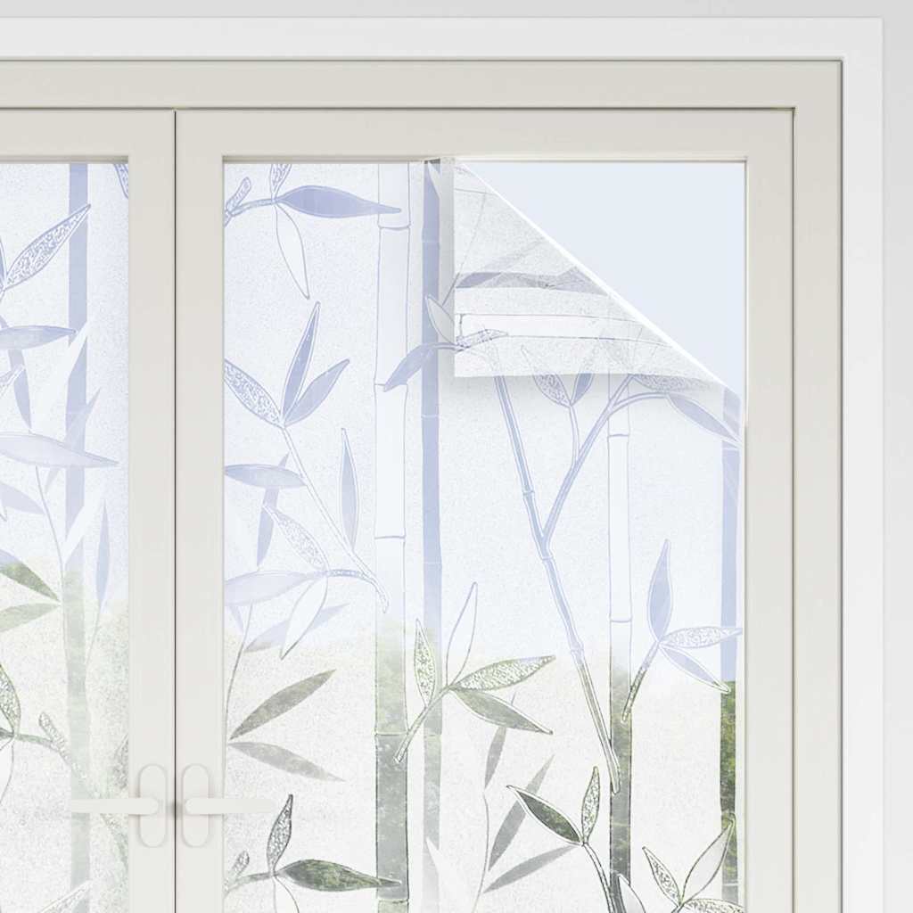 Fensterfolien 4 Stk. Matt Bambus-Muster PVC