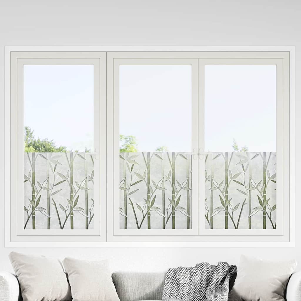 Fensterfolien 4 Stk. Matt Bambus-Muster PVC